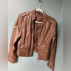 Faux Leather Moto Jacket